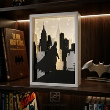 3Dlab Three-Dimensional Systems Batman Gotham City Shadow-Gölge Dekoratif Kitaplık LED Box-Kutu Masa Lambası