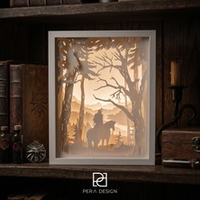 3Dlab Three-Dimensional Systems The Witcher Shadow-Gölge Dekoratif Kitaplık LED Box-Kutu Masa Lambası