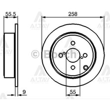 BZT Bosch Fren Diski Corolla 02-06 / Verso 03-06 / Benzinli Arka Düz 258-4 Takım 2 Adet 4243102070