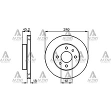 BZT Bosch Fren Diski Sunny 90-96 / Pulsar 15-17 / ÒN Haval± 240-4 TAK1M 2 Takım 2 Adet 40206-60Y01