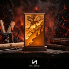 3Dlab Three-Dimensional Systems Lord Of The Rings Mordor Shadow-Gölge Dekoratif Kitaplık LED Box-Kutu Masa Lambası