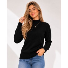SFG Life Moda Kadın Dik Yaka Yumuşak Dokulu ve  Kışlık Basic Triko Kazak Şık Bluz