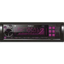 For-X  X-604BT-BLUETOOTH/AUX /usb/fm-Renk Değişme-3 Anfi Çıkışlı-Telefon ŞARZ-2026 Model Oto Teyp