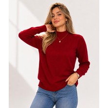 SFG Life Moda Kadın Dik Yaka Yumuşak Dokulu ve  Kışlık Basic Triko Kazak Şık Bluz