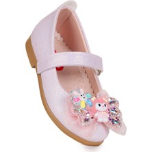 Kiko Kids  Hila Cırtlı Simli Kız Bebek / Çocuk Babet Ayakkabı