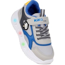 Kiko Kids  Pean Işıklı Cırtlı Erkek Çocuk Spor Ayakkabı