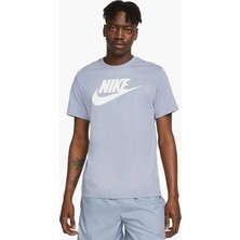 Nike M Nsw Tee Icon  Ft French Fs Pamuklu Erkek Mavi Tişört