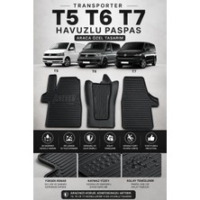 Black Gold Volkswagen Transporter T5 T6 T7 Oto Paspas 3 Parça Araca Özel Siyah Kaymaz Su Geçirmez