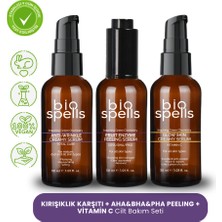Bio Spells Kırışıklık Karşıtı + Aha&bha&pha Peeling + Vitamin C Cilt Bakım Serumu