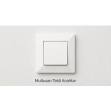 Mutlusan Rita Tekli Anahtar Beyaz Çerçeveli