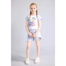DeFacto %100 Pamuk Disney Lilo & Stitch Baskılı Şort Kız Çocuk H4102A826HS