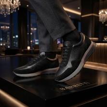 By Barretti Siyah Süet & Floter Deri Sneaker
