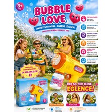 NeUygun Pilli Işıklı Köpük Tabancası Otomatik Işıklı Baloncuk Tabanca Bubble Gun Çocuk Oyuncağı
