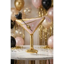 Dodomar Folyo Balon Kokteyl Bardağı 70X50 cm Parti Dekorasyonu Doğum Günü Bekarlığa Veda Süsü