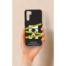 Vip Case Oppo A91 Uyumlu Off White Desenli Silikon Kılıf