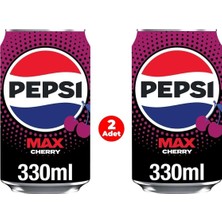 Pepsi Max Cherry No Sugar - Kiraz ve Kola Aromalı Şekersiz Gazlı Içecek (2 Adet)