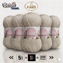 Nako Cotton Lüks - 97666 Dantel - 5'li Paket - 100GR/330M - Pamuklu Hırka Yelek Amigurumi Ipi