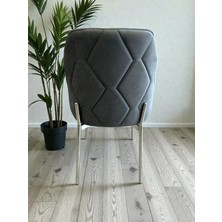 Msy Home 4 Adet Naz Serisi Gold Yönsüz Kumaş Lüks ve Modern Sandalye Seti