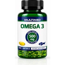 Multimed Omega 3 Balık Yağı 500 Mg – Trigliserid Formu Yüksek Emilim – 300 Softgel