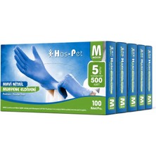 Has-Pet Nıtrıl Mavı Eldıven Medıum 100'LÜ*5'Lİ Paket