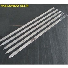 Ekonomi Dünyası 10 Adet 55 cm Ömürlük Paslanmaz Adana Kebap Şişi Kıyma Adana Kebap Şiş