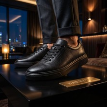 By Barretti Siyah Floeter Deri Siyah Taban Sneaker