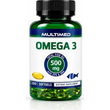 Multimed Omega 3 Balık Yağı 500 Mg – Trigliserid Formu Yüksek Emilim – 200 Softgel