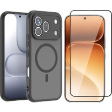 Vendas Honor 600 Pro 5g Kılıf M-Safe Şarj Özellikli Kamera Korumalı Mat Arka Yüzeyli Zore Lunex Kapak + Cam Ekran Koruyucu