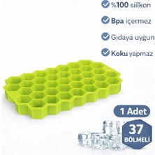 Evolis Kitchen Petek Şekilli Silikon Buzlukluk 37LI Kokteyl Meyve Dondurma-Çikolata Buz Kalıbı