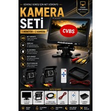 2 Kameralı 7'' Inç Monitörlü Kumandalı Araç Monitör Seti