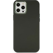 Sepetopia Apple iPhone 12 Pro Max Kılıf Asya Deri Silikon - Koyu Yeşil