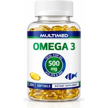 Multimed Omega 3 Balık Yağı 500 Mg – Trigliserid Formu Yüksek Emilim – 200 Softgel