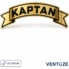 Ventoze Kendinden Yapışkanlı Pleksi Sticker Ayna Gold Araç Süsü Tır Kamyon Servis Aracı 21X10 cm