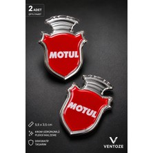 Ventoze 2 Adet Krom Görünümlü Pleksi Arma Oto Dekoratif Etiket Çiftli Set 5,5x3,5 cm