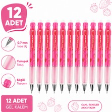 Serve Deep Versatil Kalem 0.7 mm Fosforlu Pembe Çilek 12'li Paket