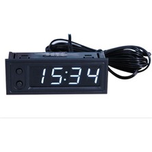 AEK-TECH Dijital Termometre Voltmetre ve Saat Komponent LED 22MM Beyaz