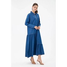 Invee Kot Elbise  7162 Lacivert
