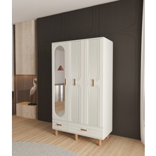 T&B Venüs 3 Kapaklı Çekmeceli Gardırop - Tamamı Mdf
