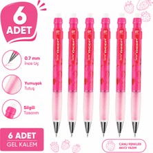Serve Deep Versatil Kalem 0.7 mm Fosforlu Pembe Çilek 6'lı Paket