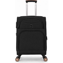 Fossil Unisex Kumaş Kabin Boy Ultra Hafif Şifreli Körüklü Kendi Etrafında Dönebilen Valiz 010-03