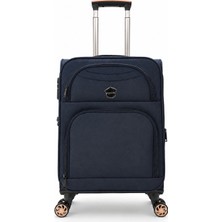 Fossil Unisex Kumaş Kabin Boy Ultra Hafif Şifreli Körüklü Kendi Etrafında Dönebilen Valiz 010-03