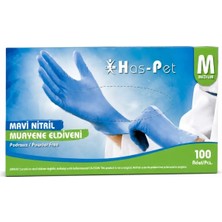 Has-Pet Nitril Mavi Eldiven Medium 100'LÜ*1 Paket