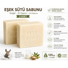 Öztürk Konsept Doğal Eşek Sütü Sabunu 2 x 125 gr – Cilt Temizleme ve Bakım Sabunu, Nemlendirici Etkili, El Yüz Vücut Kullanımı