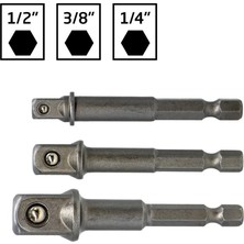 Master 530950 Lokma Adaptör Seti Hex Bits Saplı 3 Parça