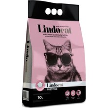 LindoCat Prestige Bebek Pudralı Kedi Kumu 10 Lt İnce Taneli Doğal Malzeme ile Hızlı Topaklanma
