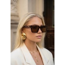 Clodi Fiore Çiçekli Siyah Yeni Sezon Vintage Popüler Lüx Kadın Güneş Gözlüğü
