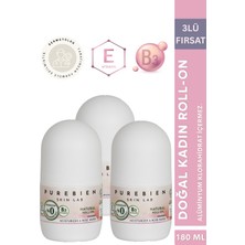 PUREBIEN SKIN LAB Doğal Roll On Deodorant Kadın 3'lü Fırsat - Alüminyum Klorahidrat Içermez