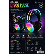 MSL-580 Disco Pulse Rgb Kablosuz Kulaklık (Siyahh)