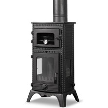 Dorello 3 Tarafı Camlı Fırınlı Pik Döküm Soba DRL-054