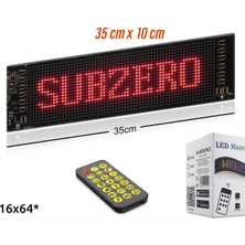 Exenar LED Matrix Panel 35CM x 10CM Rgb Ekran Kumandalı Telefon Kontrollü LED Ekran Vitrin Kayan Yazı 20X64